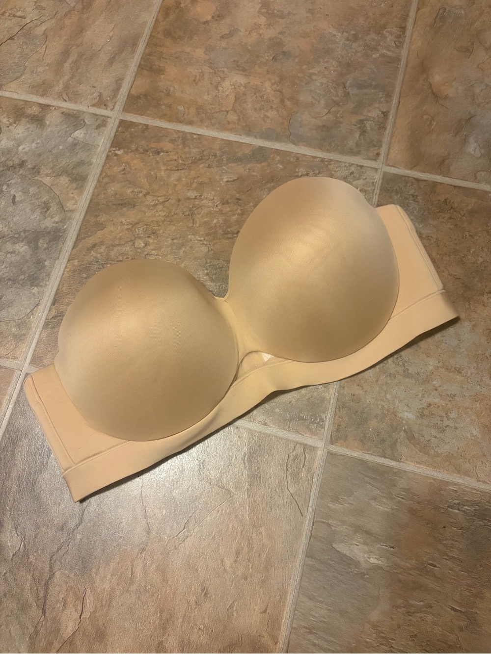 Cacique Strapless Bandeau Bra in Nude/Beige